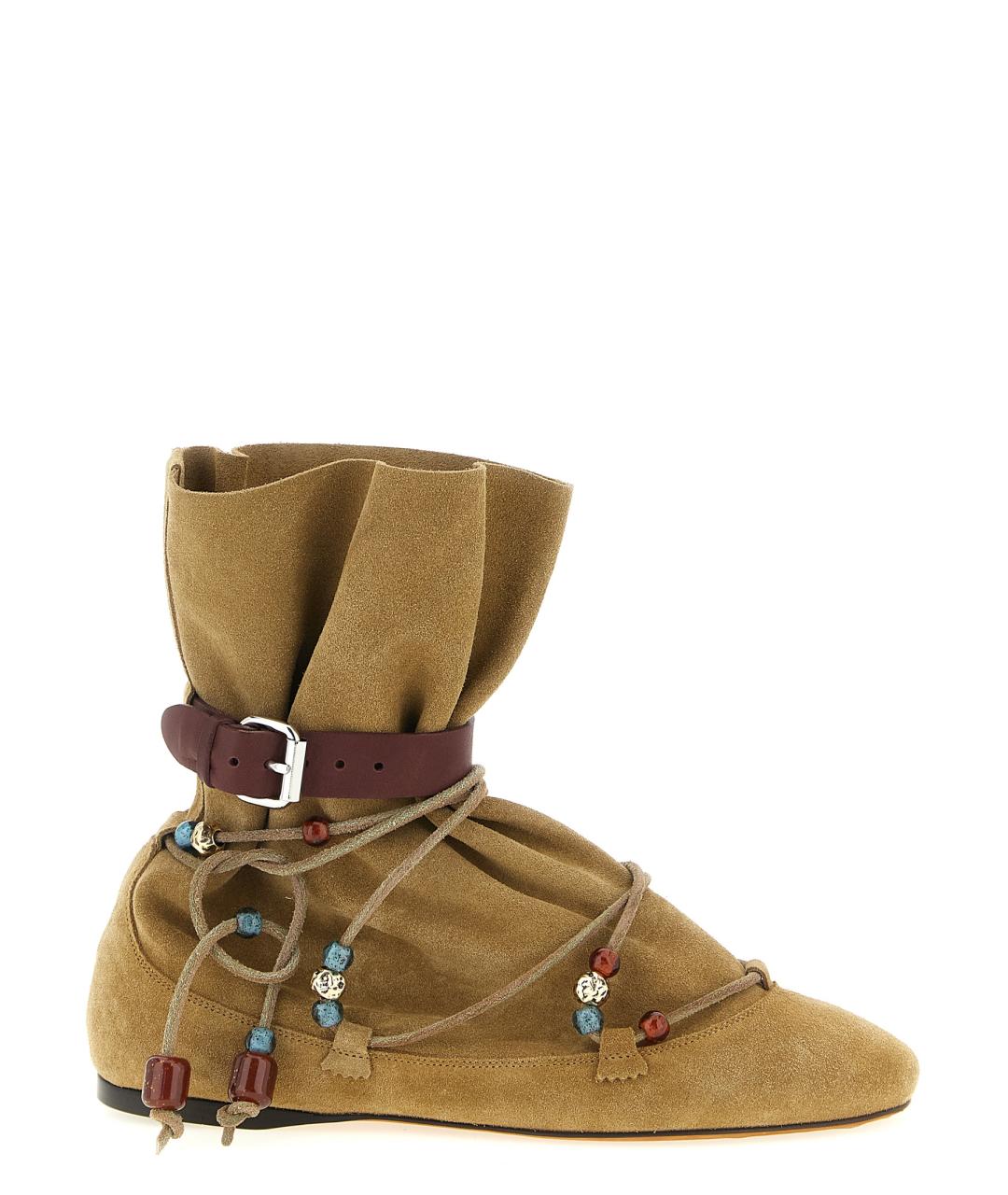 ISABEL MARANT Бежевые замшевые ботинки, фото 1