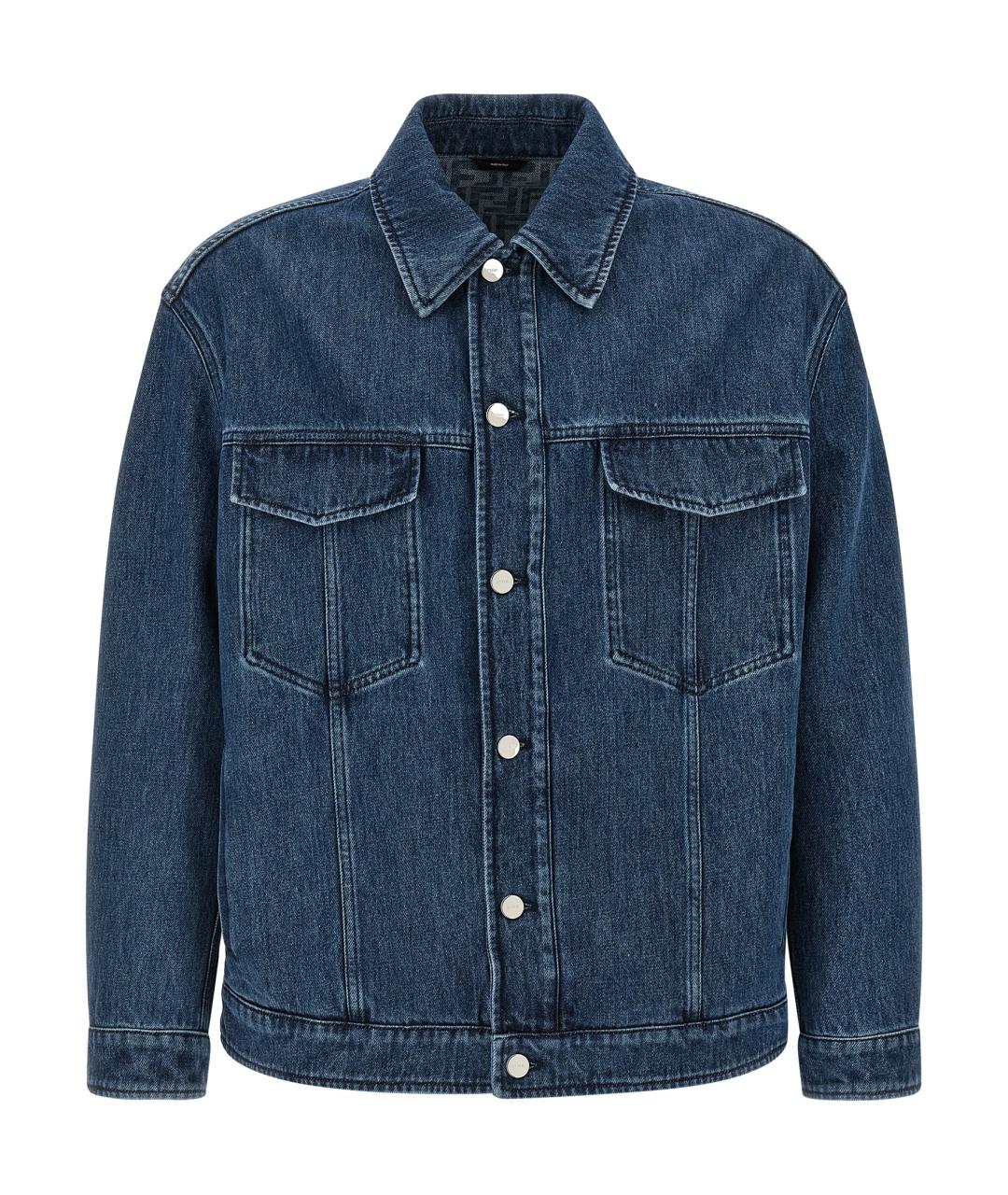 FENDI Синяя хлопковая куртка, фото 1