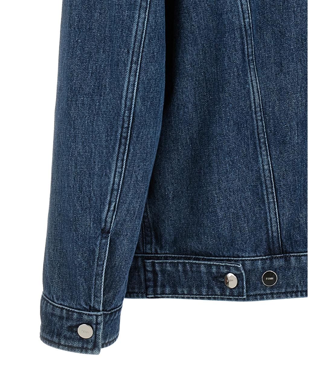 FENDI Синяя хлопковая куртка, фото 4