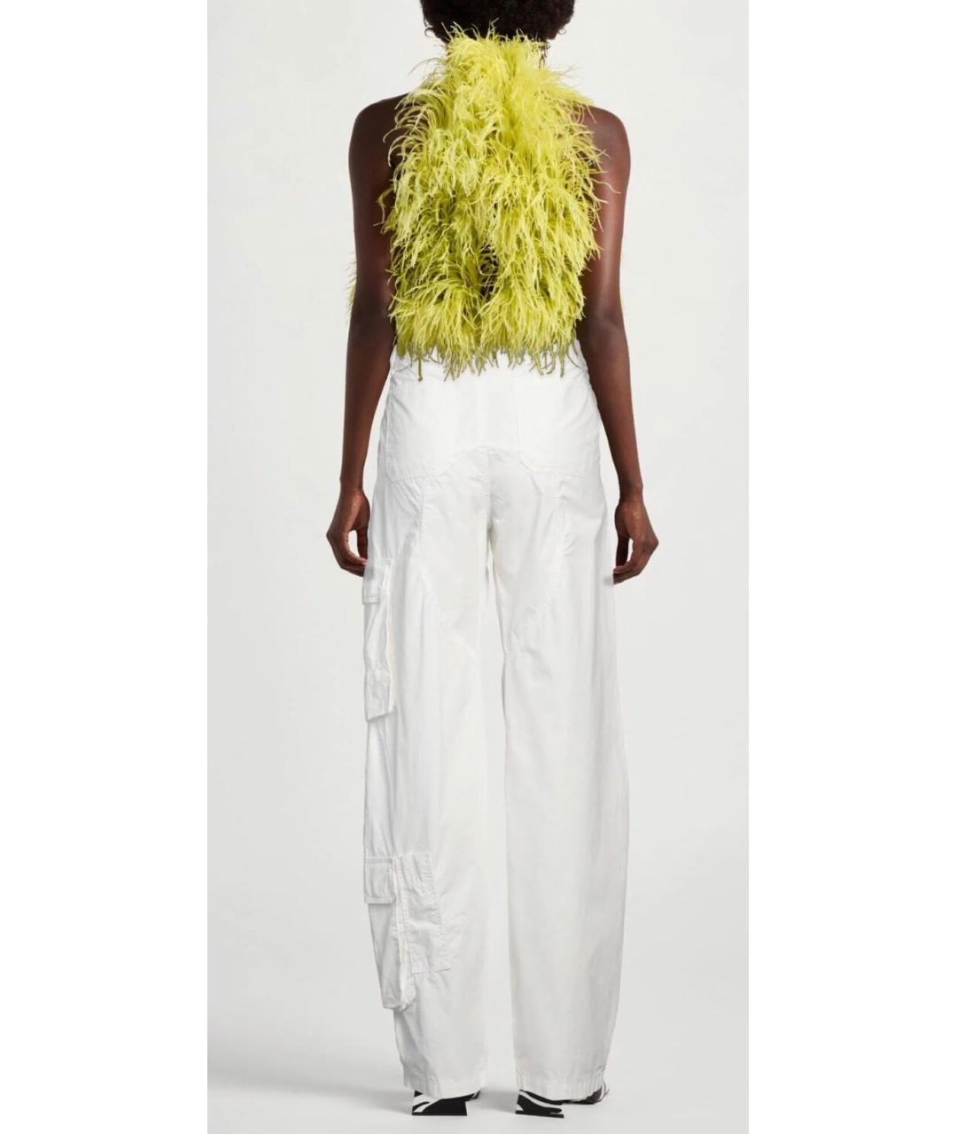 PINKO Белые хлопковые брюки широкие, фото 5