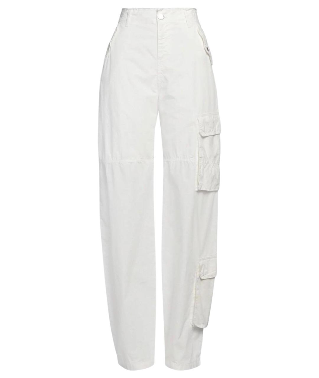 PINKO Белые хлопковые брюки широкие, фото 1