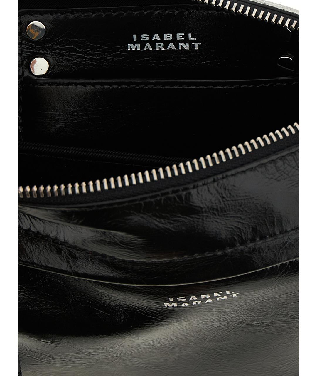 ISABEL MARANT Черная кожаная сумка через плечо, фото 4