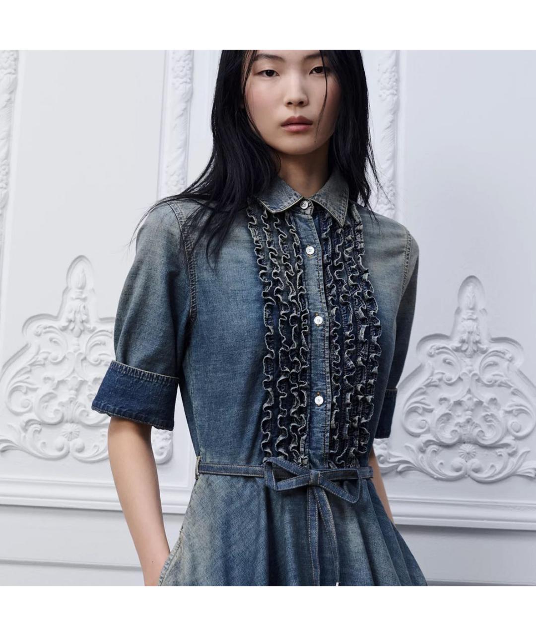 CHRISTIAN DIOR Синее деним платье, фото 3