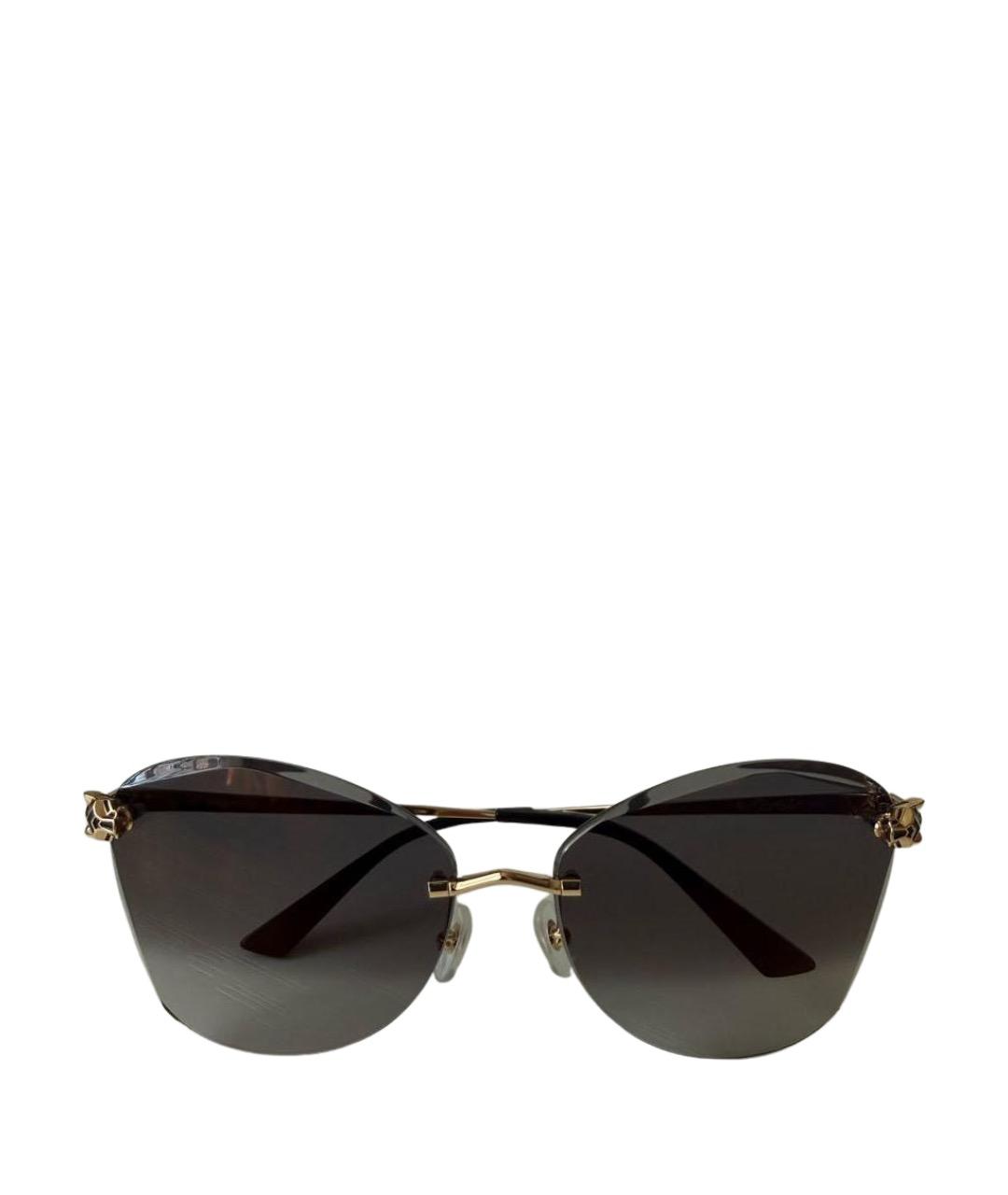 CARTIER Золотые металлические солнцезащитные очки, фото 1