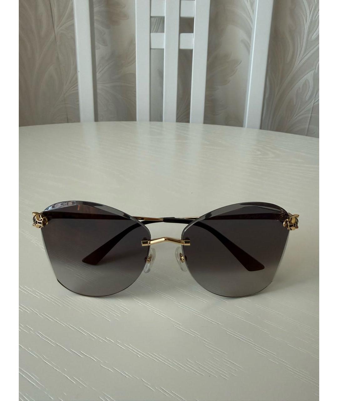 CARTIER Золотые металлические солнцезащитные очки, фото 5