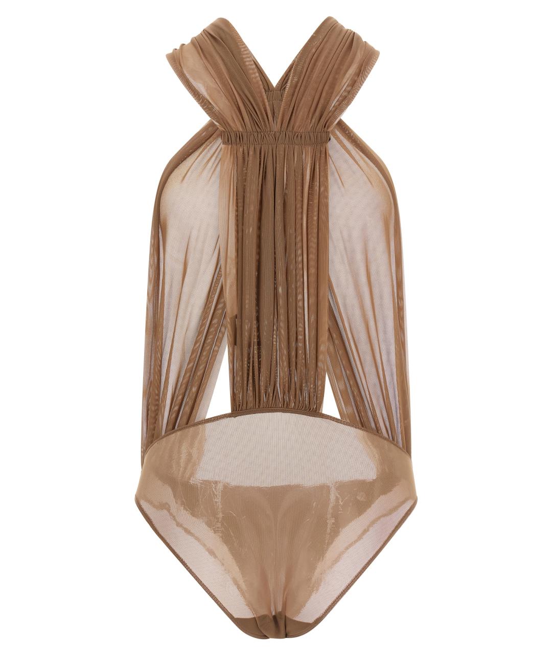 RICK OWENS Коричневая полиамидовая блузы, фото 2