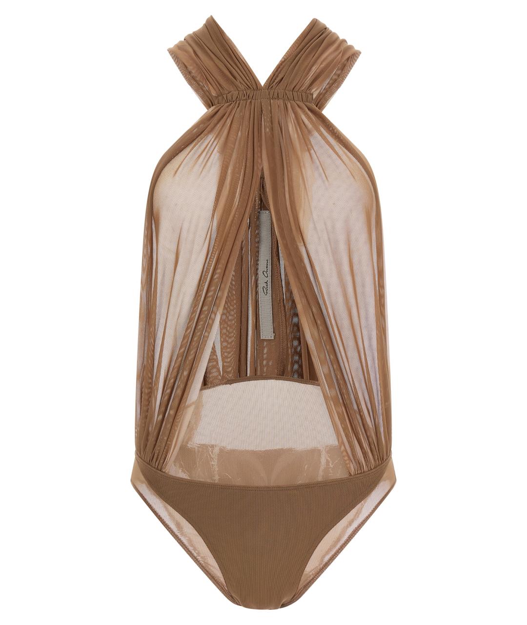 RICK OWENS Коричневая полиамидовая блузы, фото 1