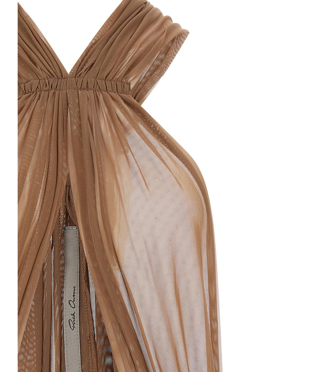 RICK OWENS Коричневая полиамидовая блузы, фото 3