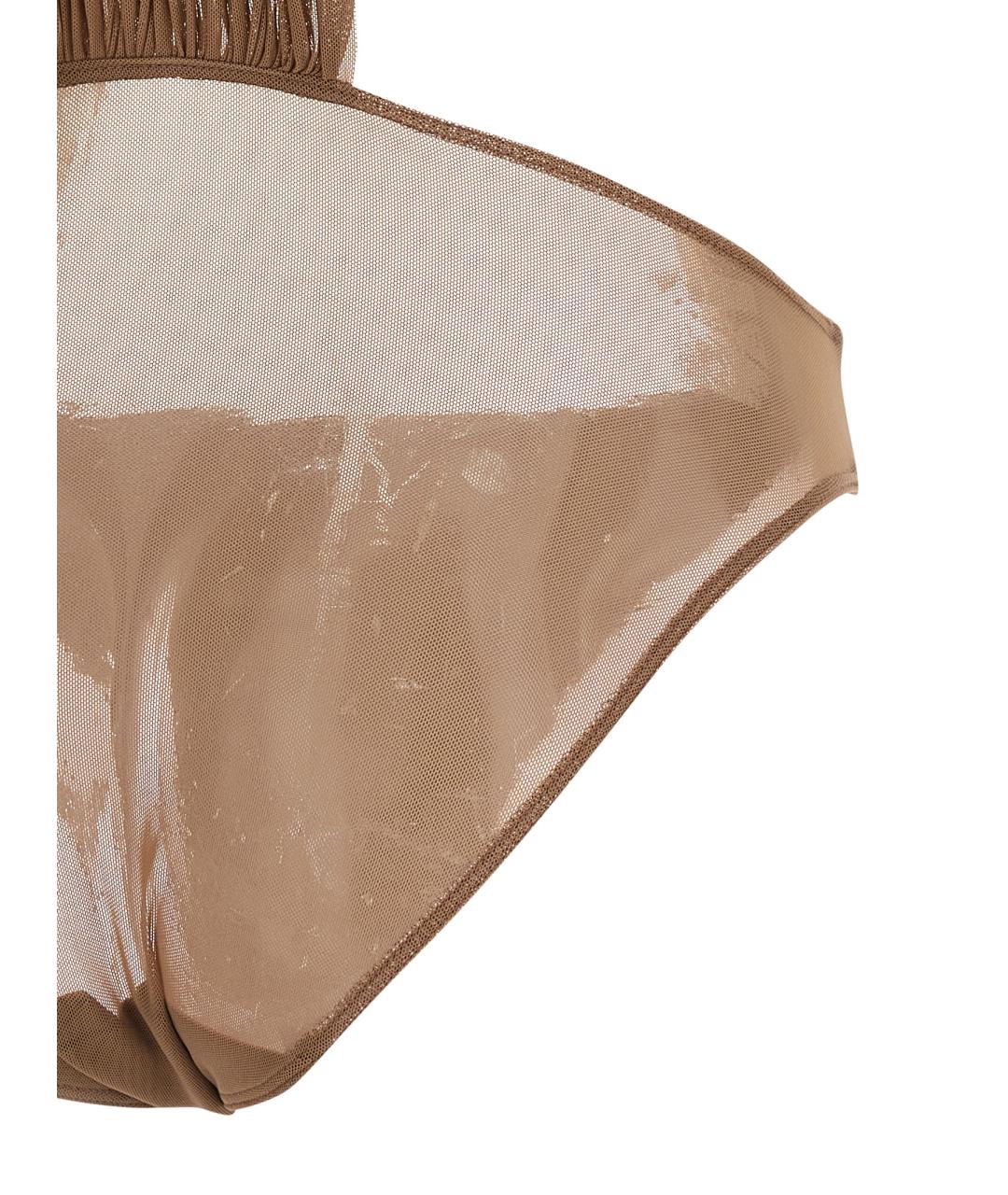 RICK OWENS Коричневая полиамидовая блузы, фото 4