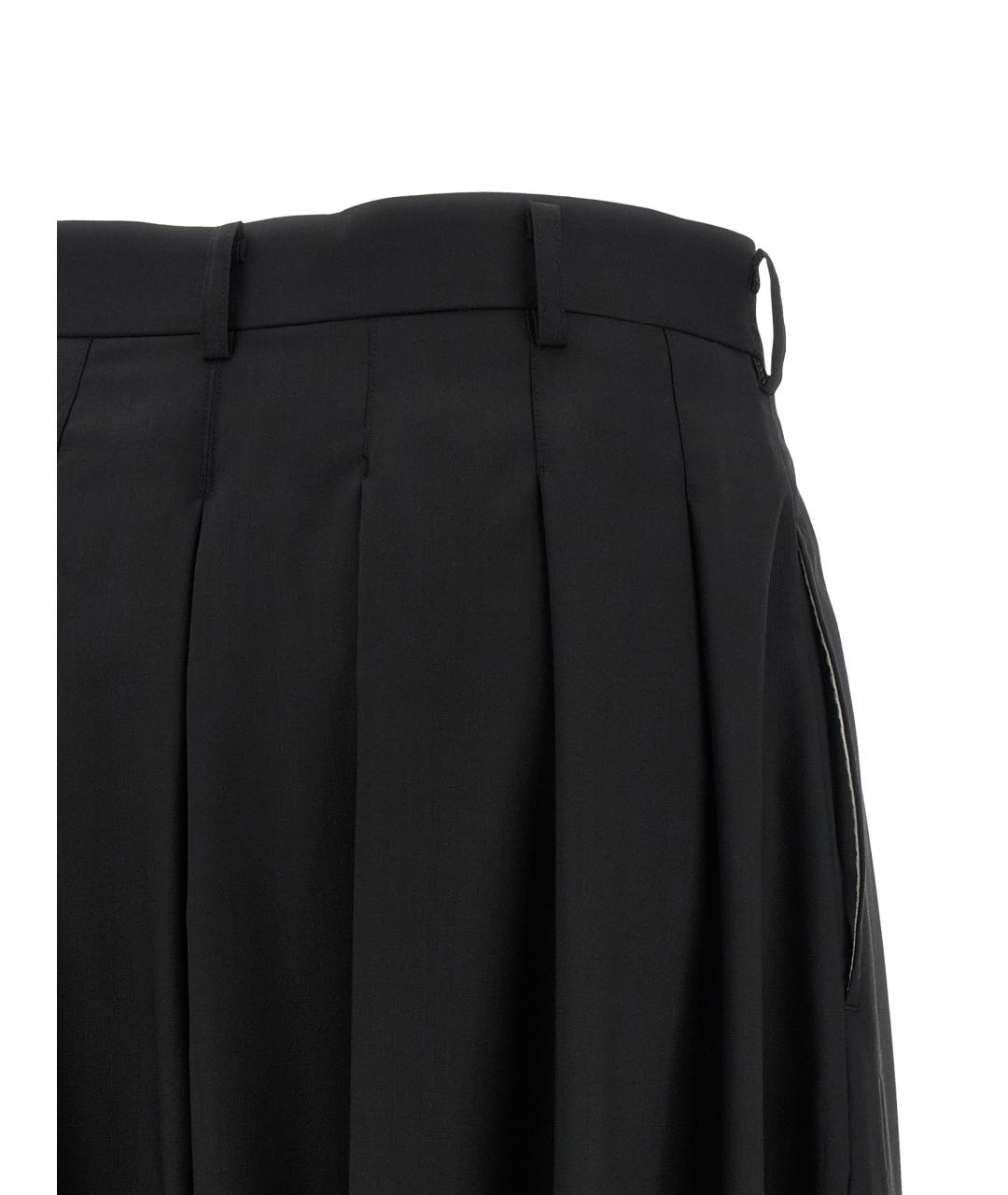 COMME DES GARÇONS Черные шерстяные брюки широкие, фото 4