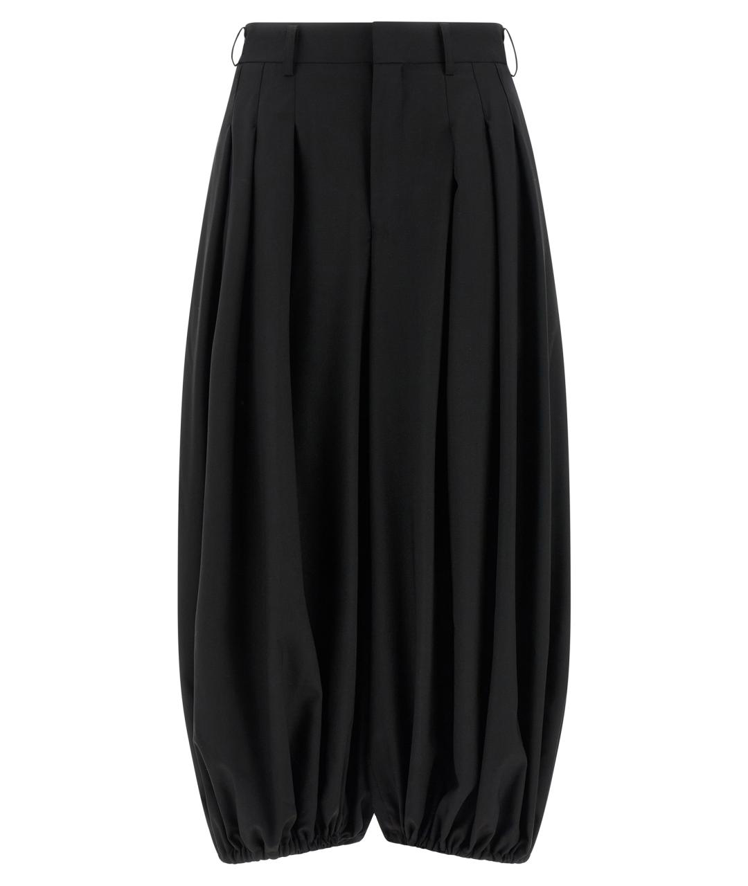 COMME DES GARÇONS Черные шерстяные брюки широкие, фото 1