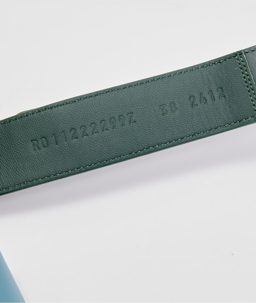 HERMES Голубые кожаные шлепанцы, фото 6