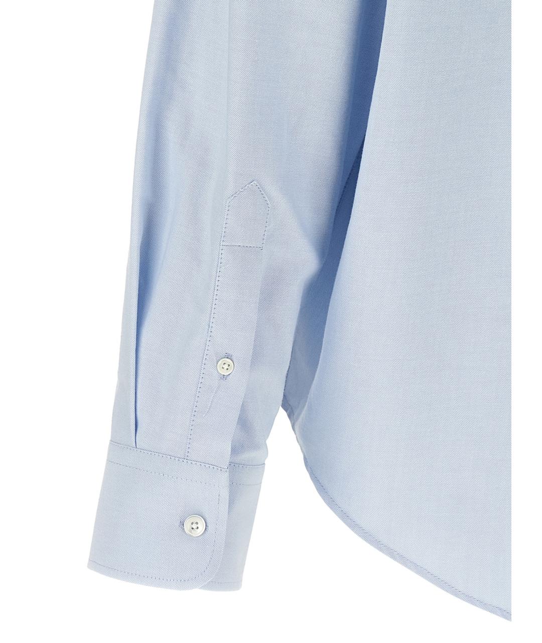 Ami Paris Голубая хлопковая кэжуал рубашка, фото 4