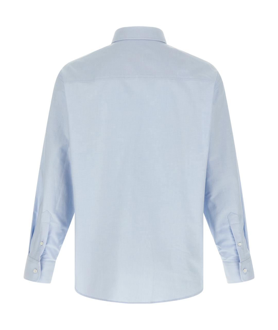 Ami Paris Голубая хлопковая кэжуал рубашка, фото 2