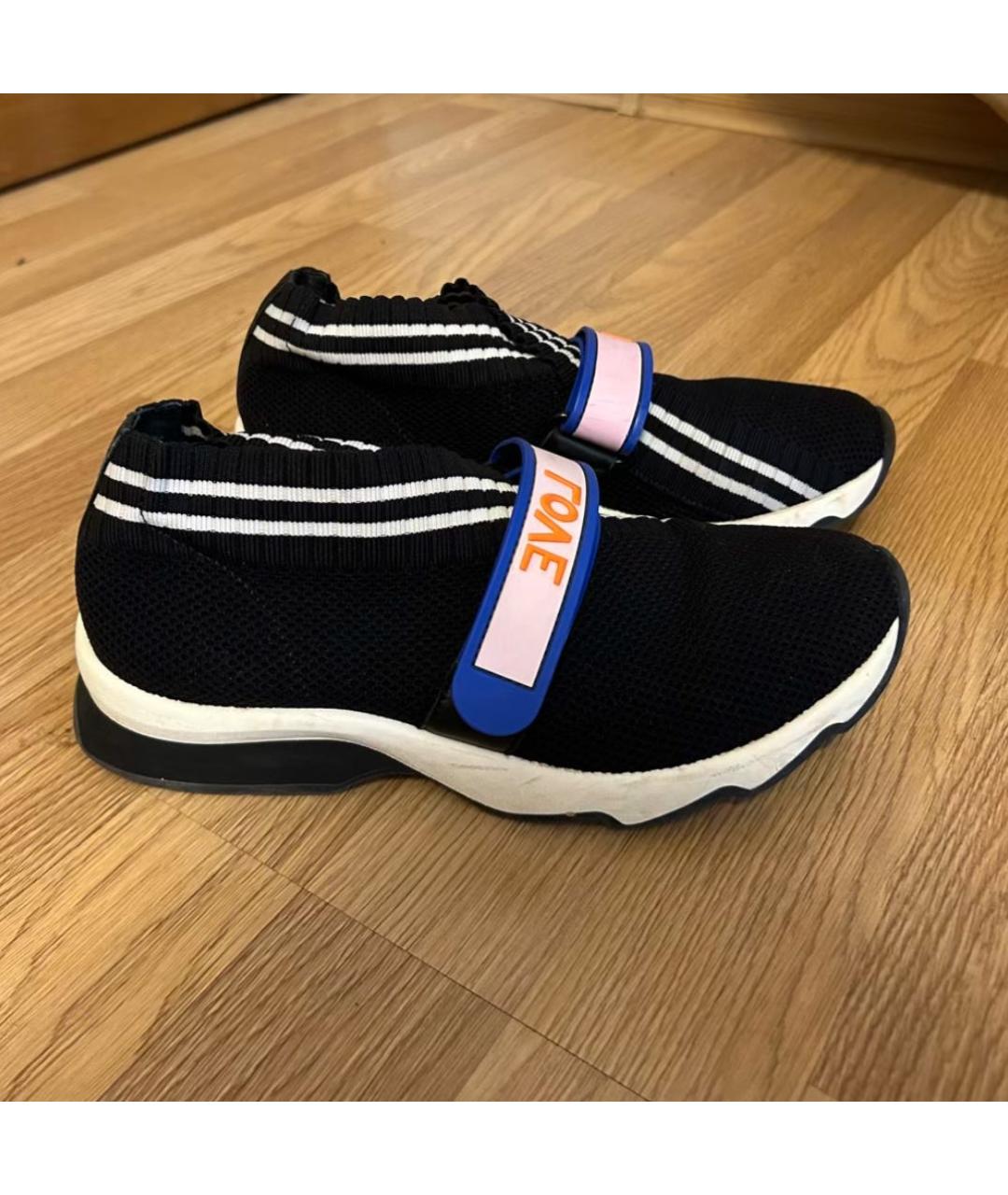 FENDI Черные кроссовки, фото 8