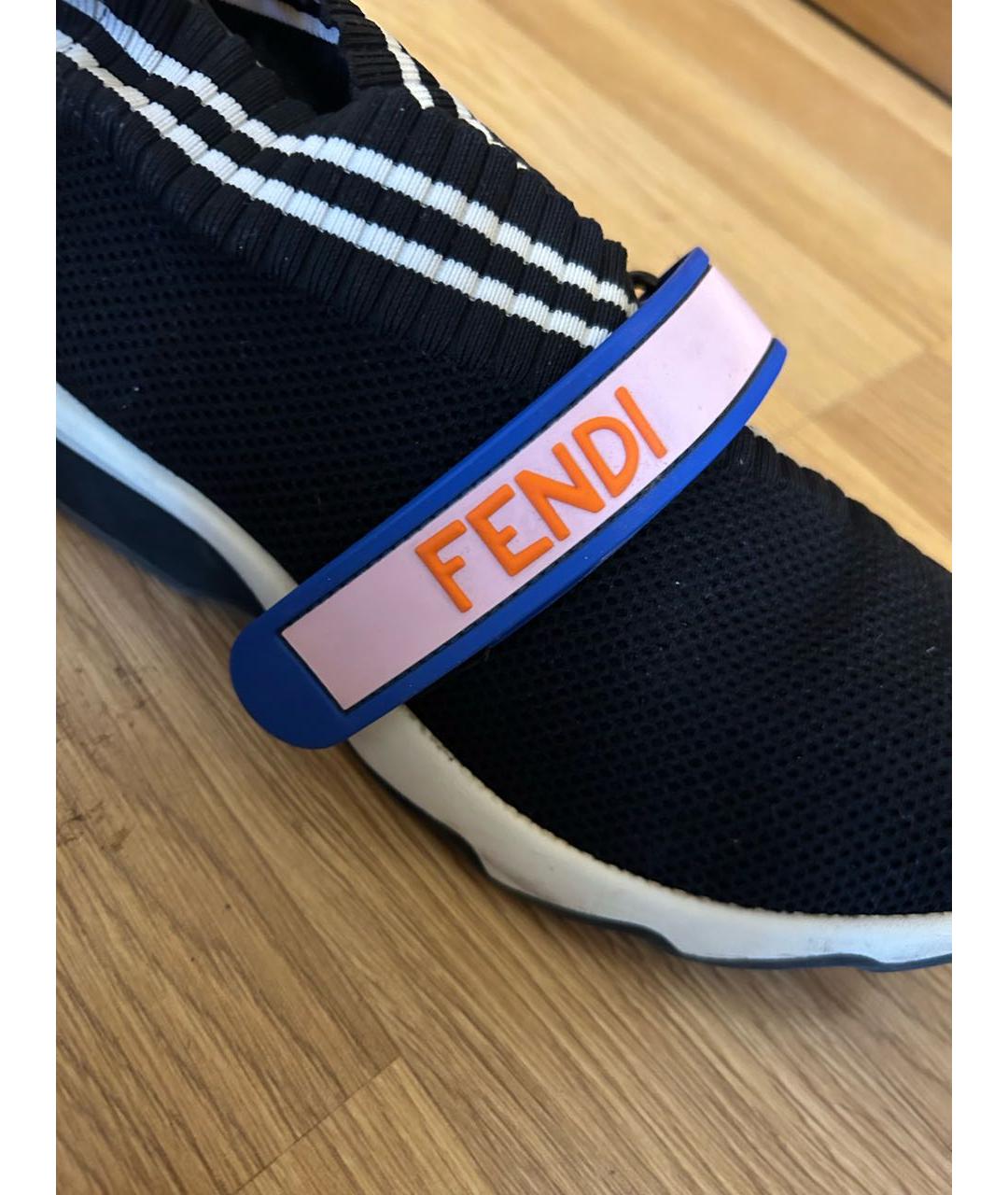 FENDI Черные кроссовки, фото 7