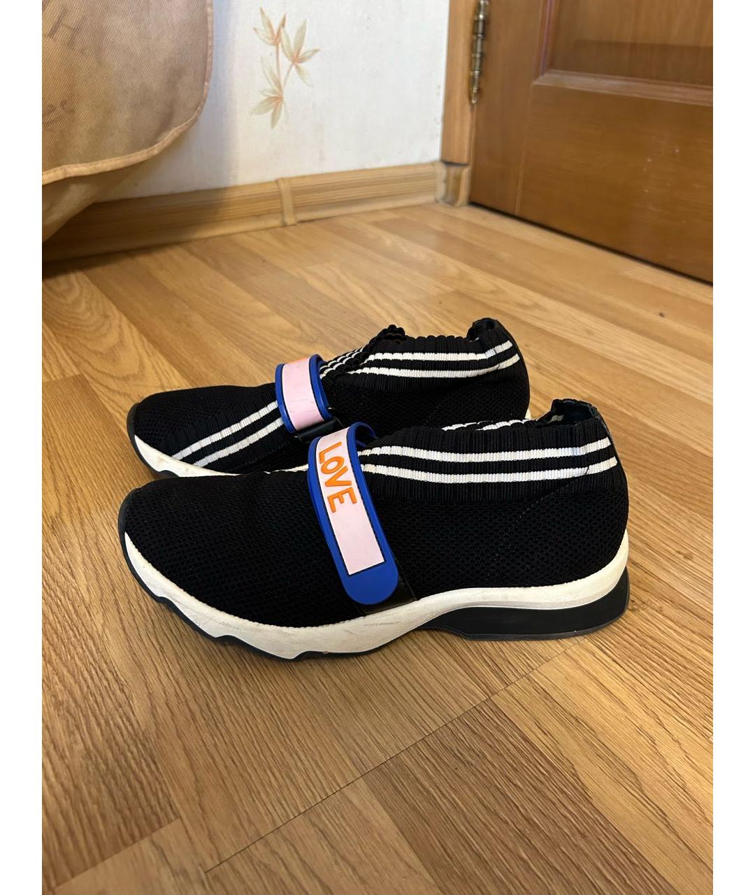 FENDI Черные кроссовки, фото 3