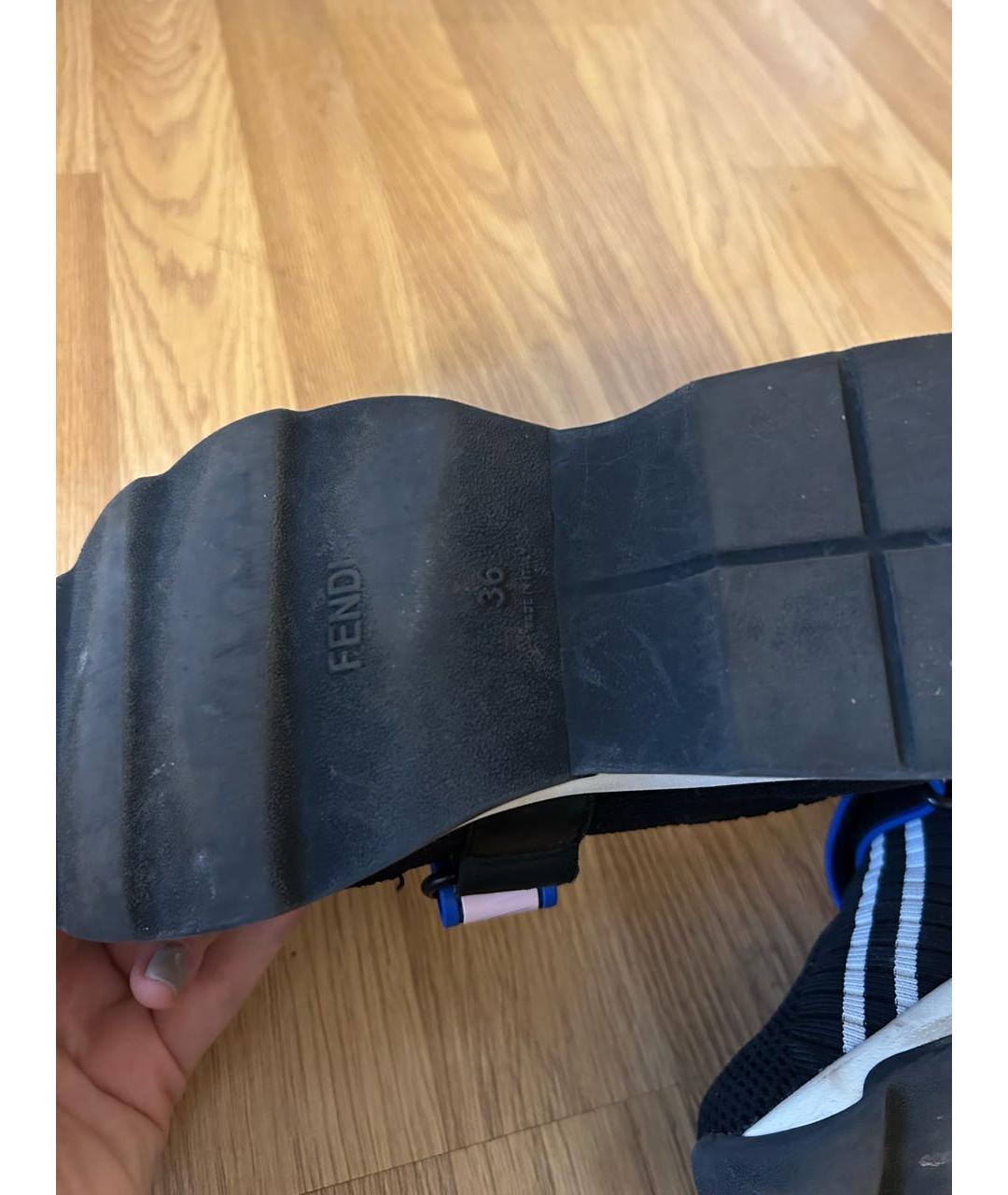 FENDI Черные кроссовки, фото 6