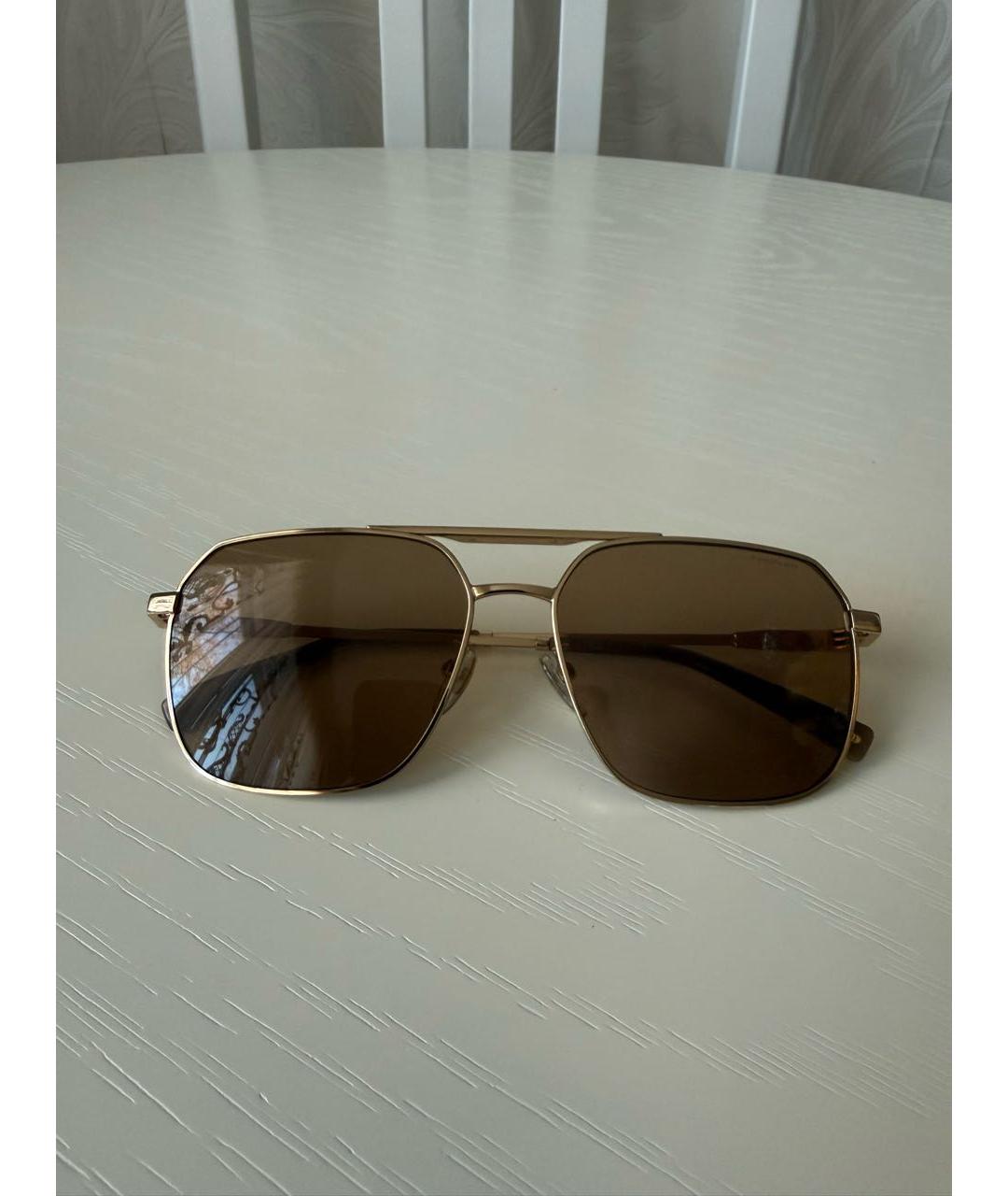 CHOPARD Золотые металлические солнцезащитные очки, фото 5