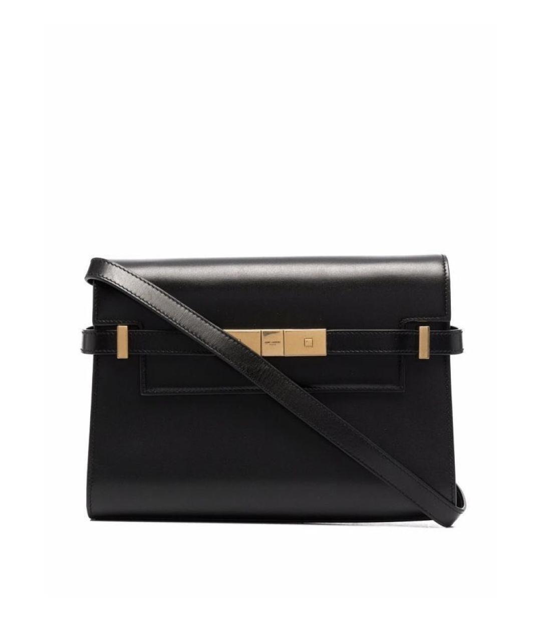 SAINT LAURENT Черная кожаная сумка через плечо, фото 7