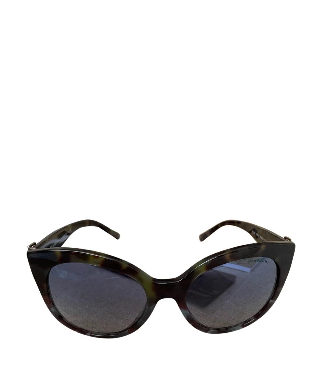 BURBERRY Черные пластиковые солнцезащитные очки, фото 1