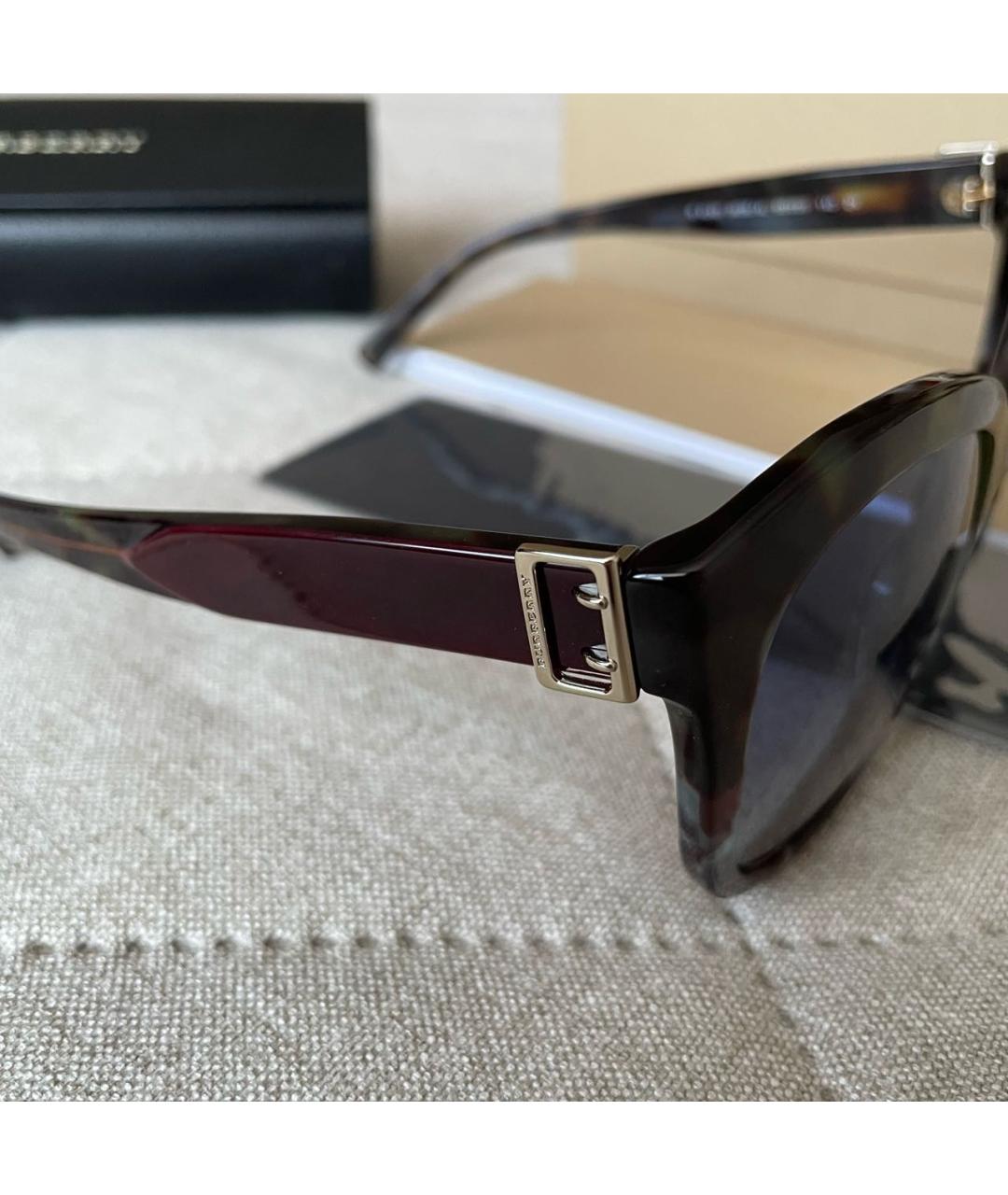 BURBERRY Черные пластиковые солнцезащитные очки, фото 3