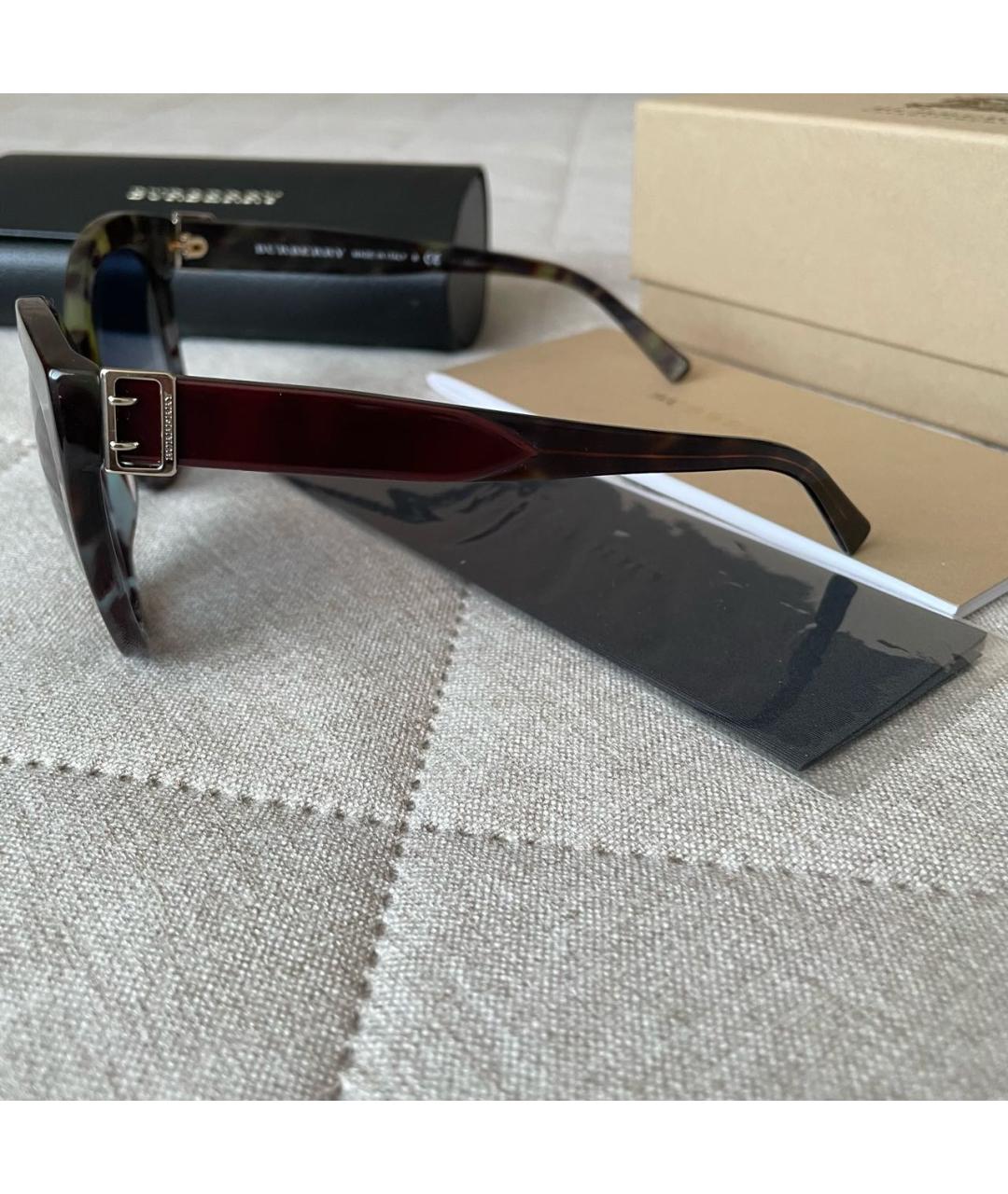 BURBERRY Черные пластиковые солнцезащитные очки, фото 6