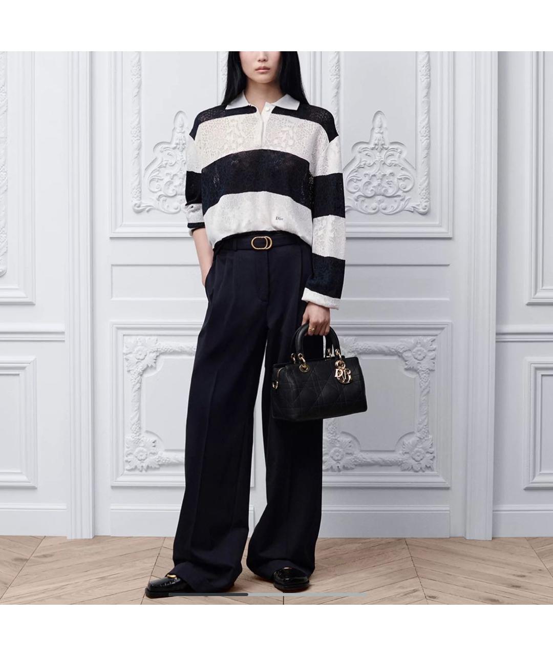 CHRISTIAN DIOR Темно-синие брюки широкие, фото 3