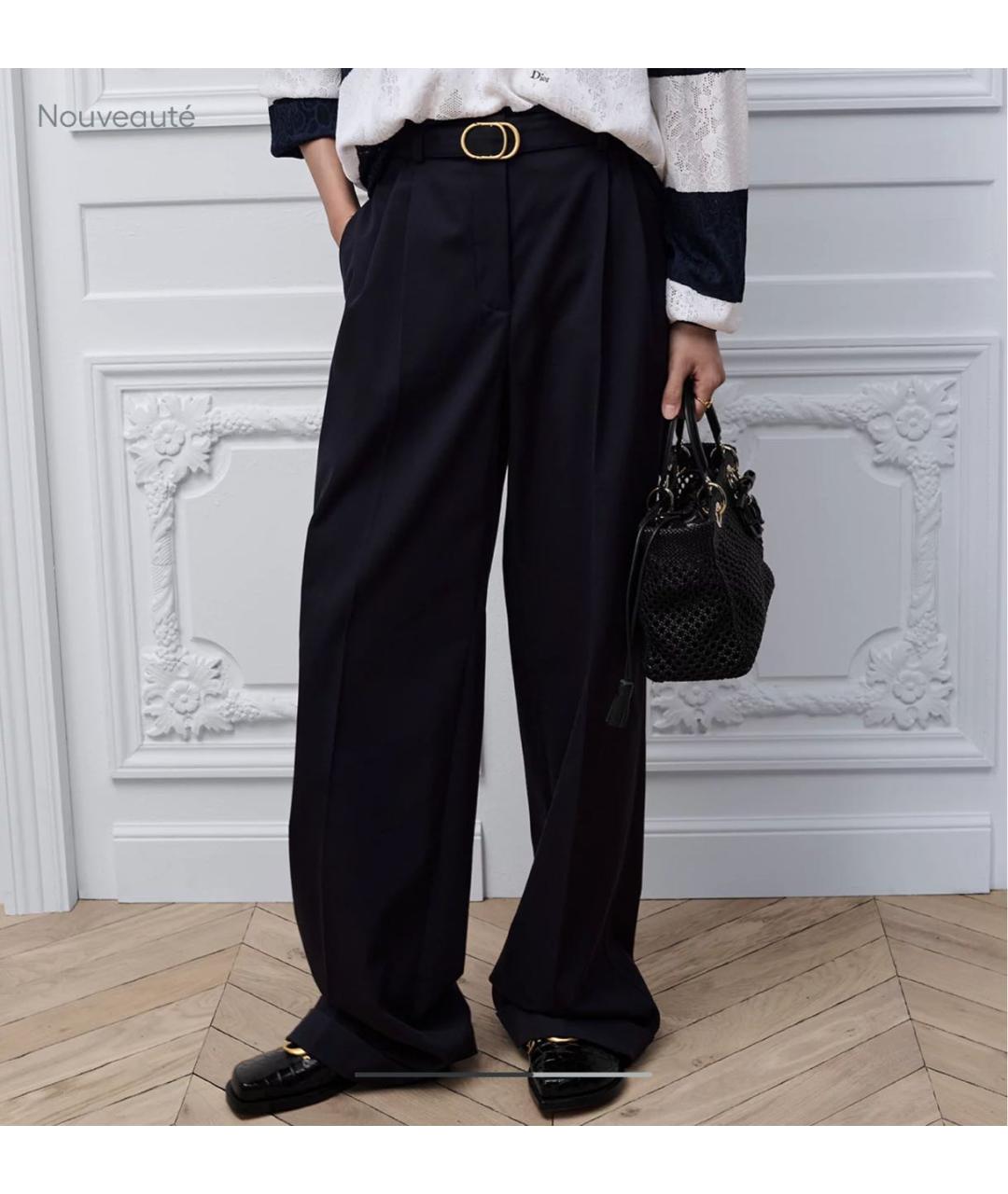 CHRISTIAN DIOR Темно-синие брюки широкие, фото 2