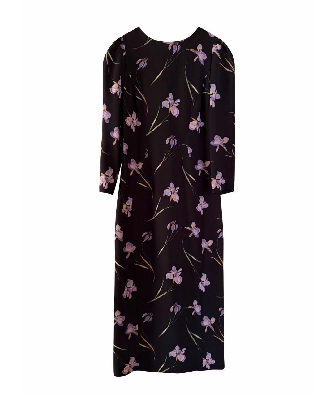 ULYANA SERGEENKO Черное вискозное повседневное платье, фото 1