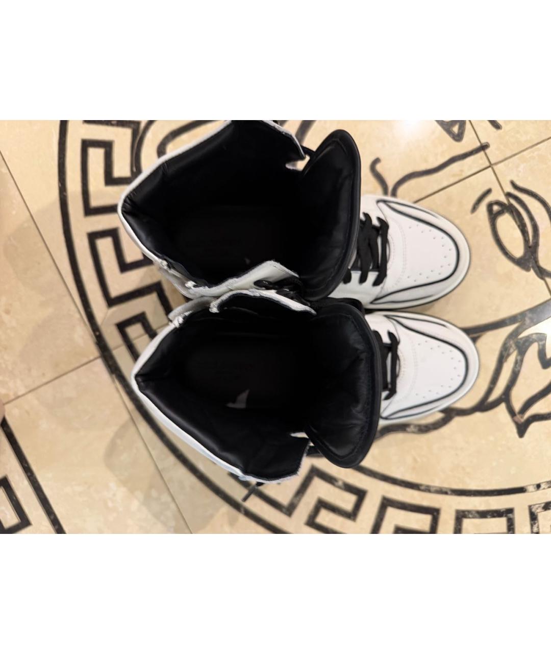 DOLCE&GABBANA Белые кожаные ботинки, фото 3