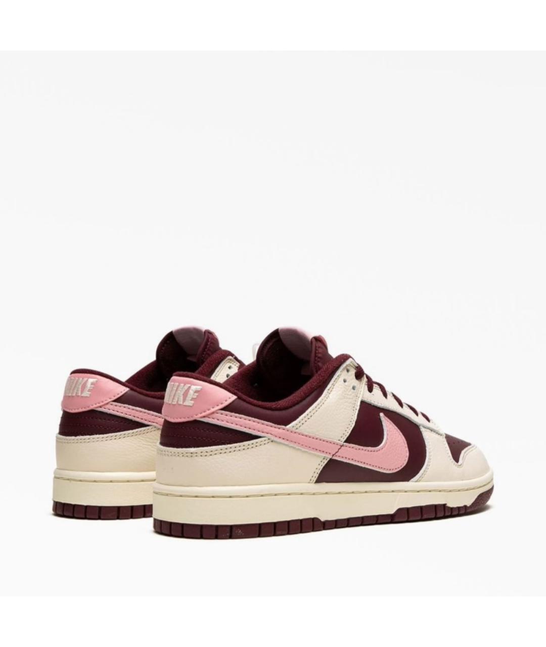 JORDAN Бордовые кожаные кеды, фото 2