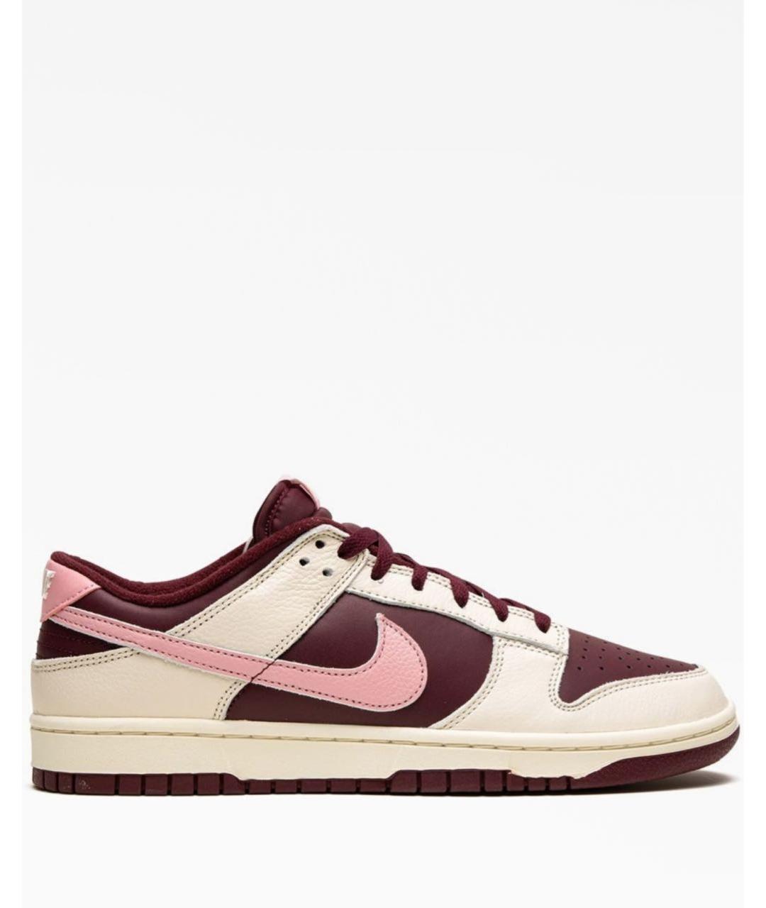 JORDAN Бордовые кожаные кеды, фото 5