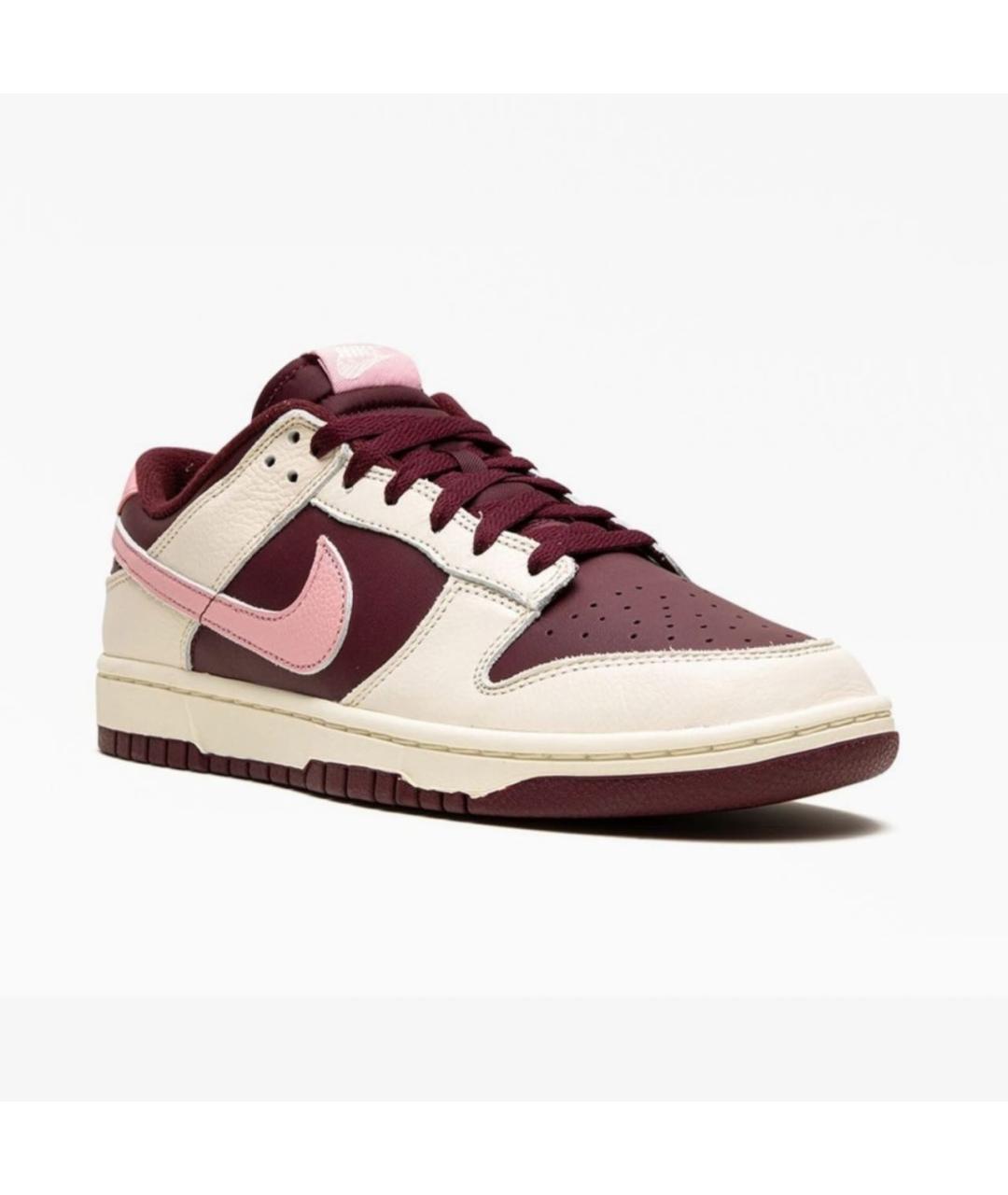 JORDAN Бордовые кожаные кеды, фото 3