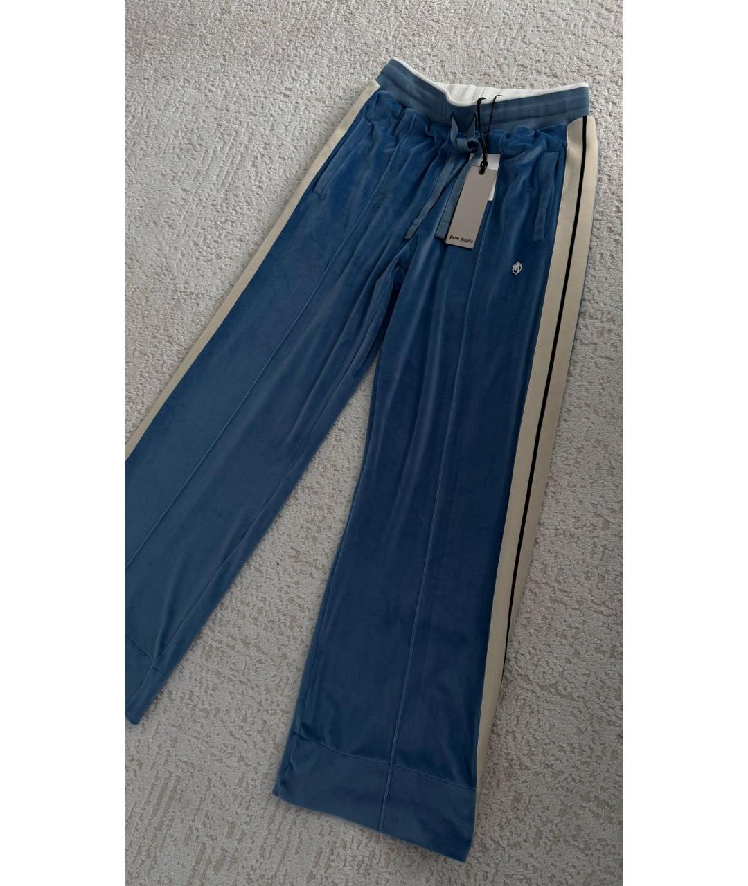 PALM ANGELS Голубые полиэстеровые спортивные брюки и шорты, фото 2