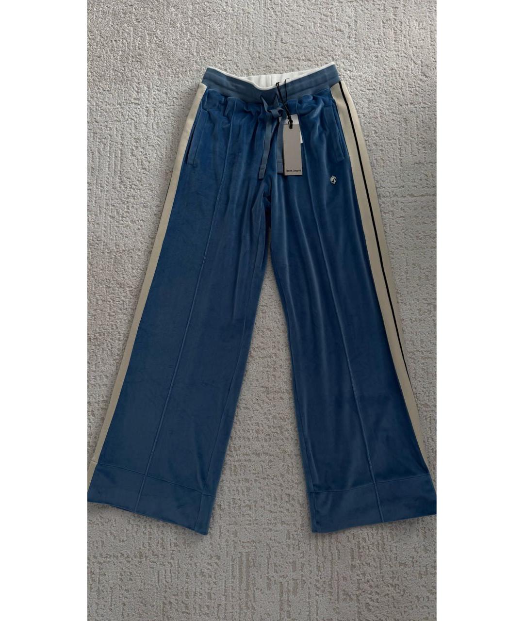 PALM ANGELS Голубые полиэстеровые спортивные брюки и шорты, фото 9