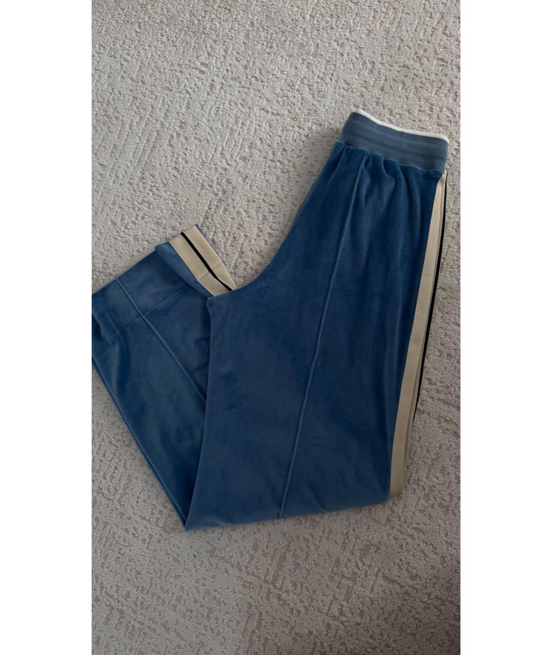 PALM ANGELS Голубые полиэстеровые спортивные брюки и шорты, фото 8