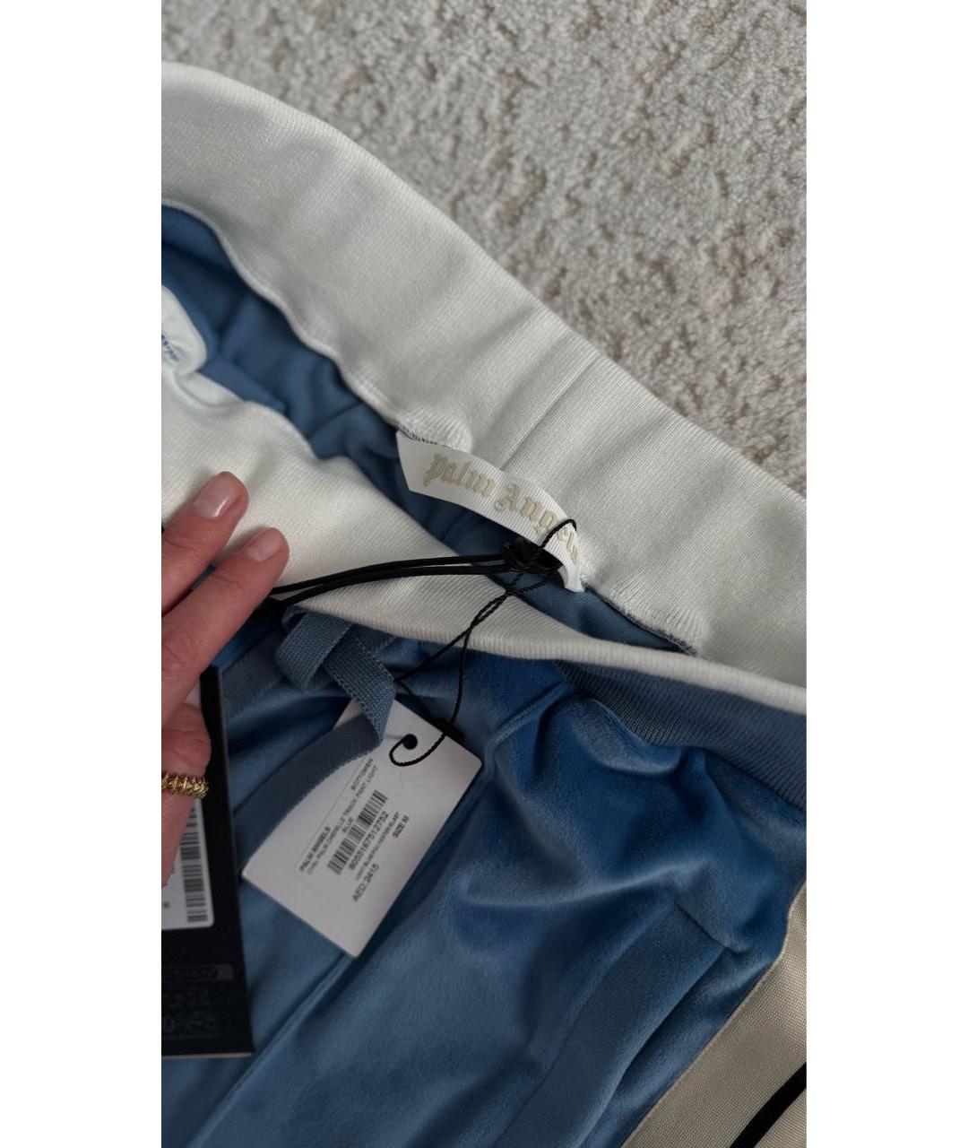 PALM ANGELS Голубые полиэстеровые спортивные брюки и шорты, фото 6