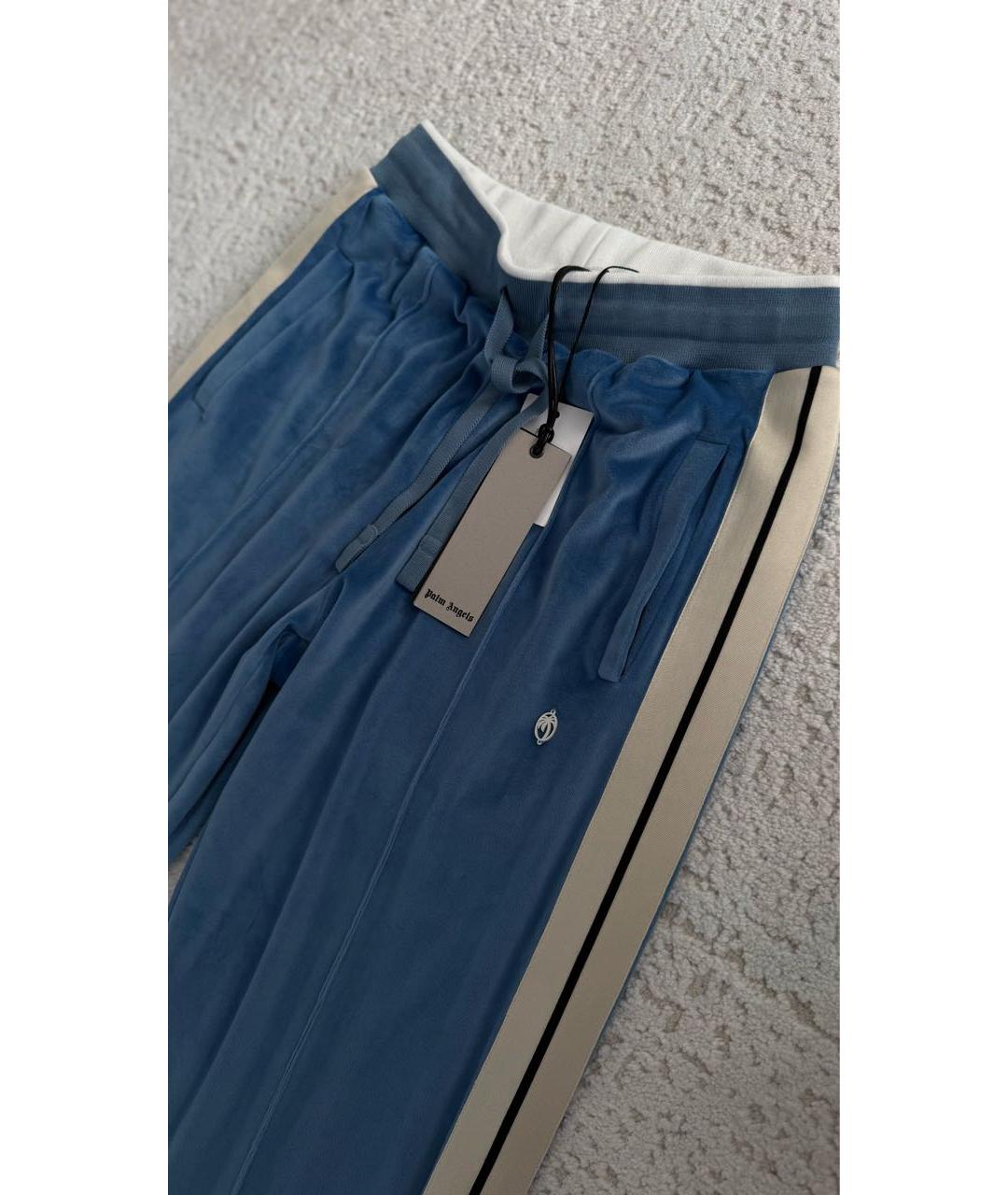 PALM ANGELS Голубые полиэстеровые спортивные брюки и шорты, фото 3