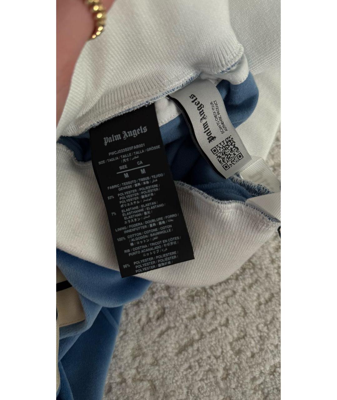 PALM ANGELS Голубые полиэстеровые спортивные брюки и шорты, фото 7