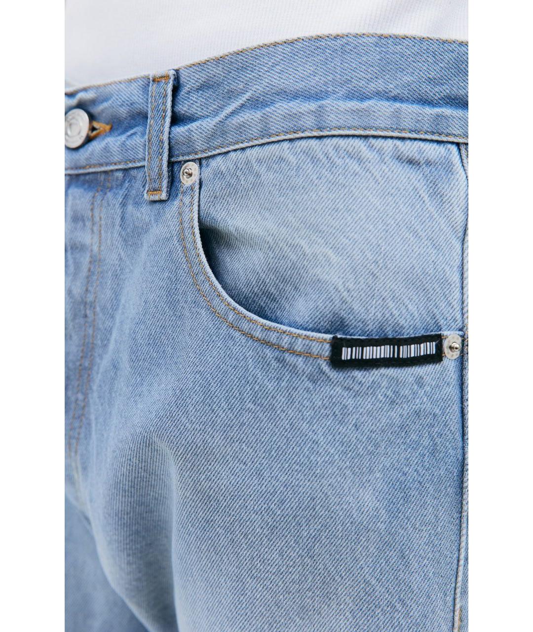 VTMNTS Голубые хлопковые прямые джинсы, фото 2