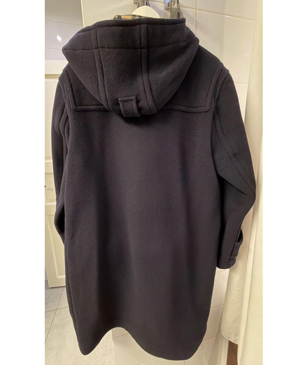 BURBERRY Темно-синее шерстяное пальто, фото 2