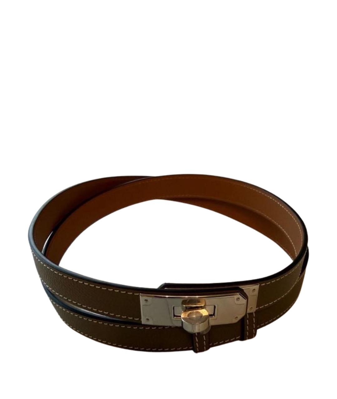 HERMES Коричневый кожаный ремень, фото 1