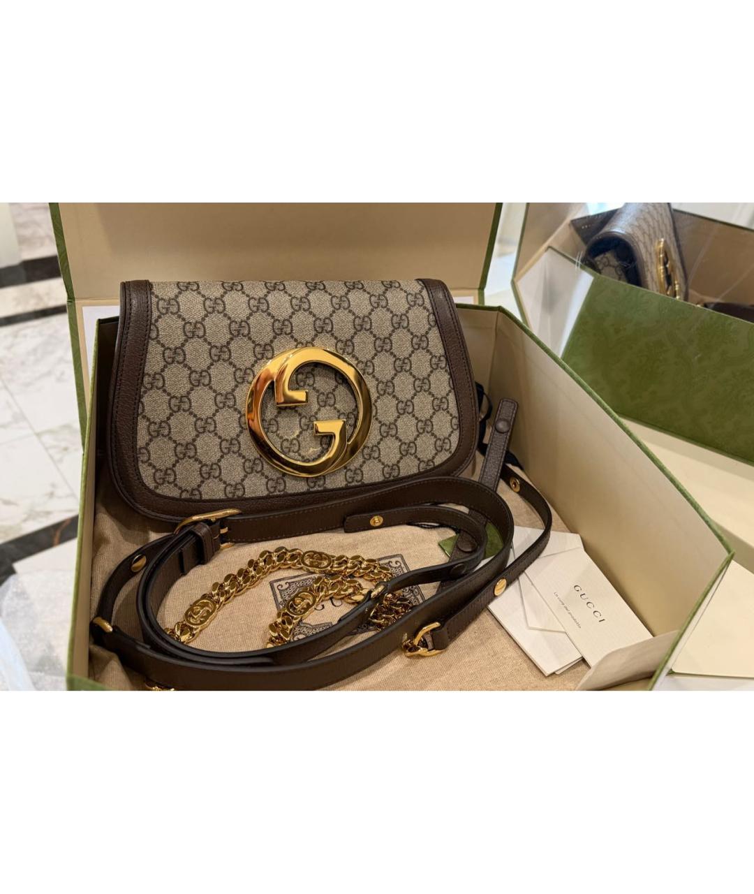 GUCCI Коричневая сумка через плечо, фото 3