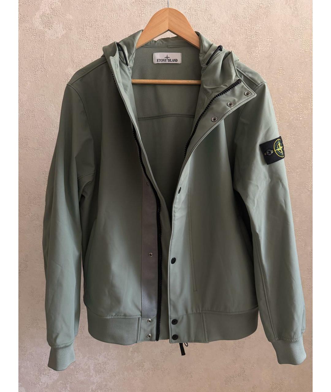 STONE ISLAND Зеленая полиэстеровая куртка, фото 7