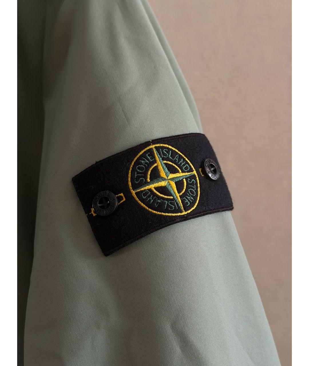 STONE ISLAND Зеленая полиэстеровая куртка, фото 3