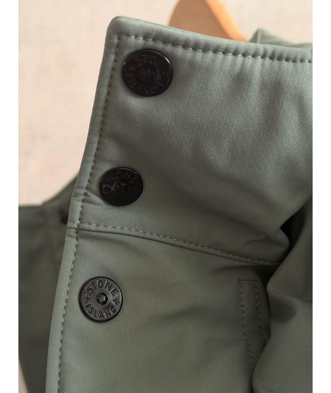 STONE ISLAND Зеленая полиэстеровая куртка, фото 4