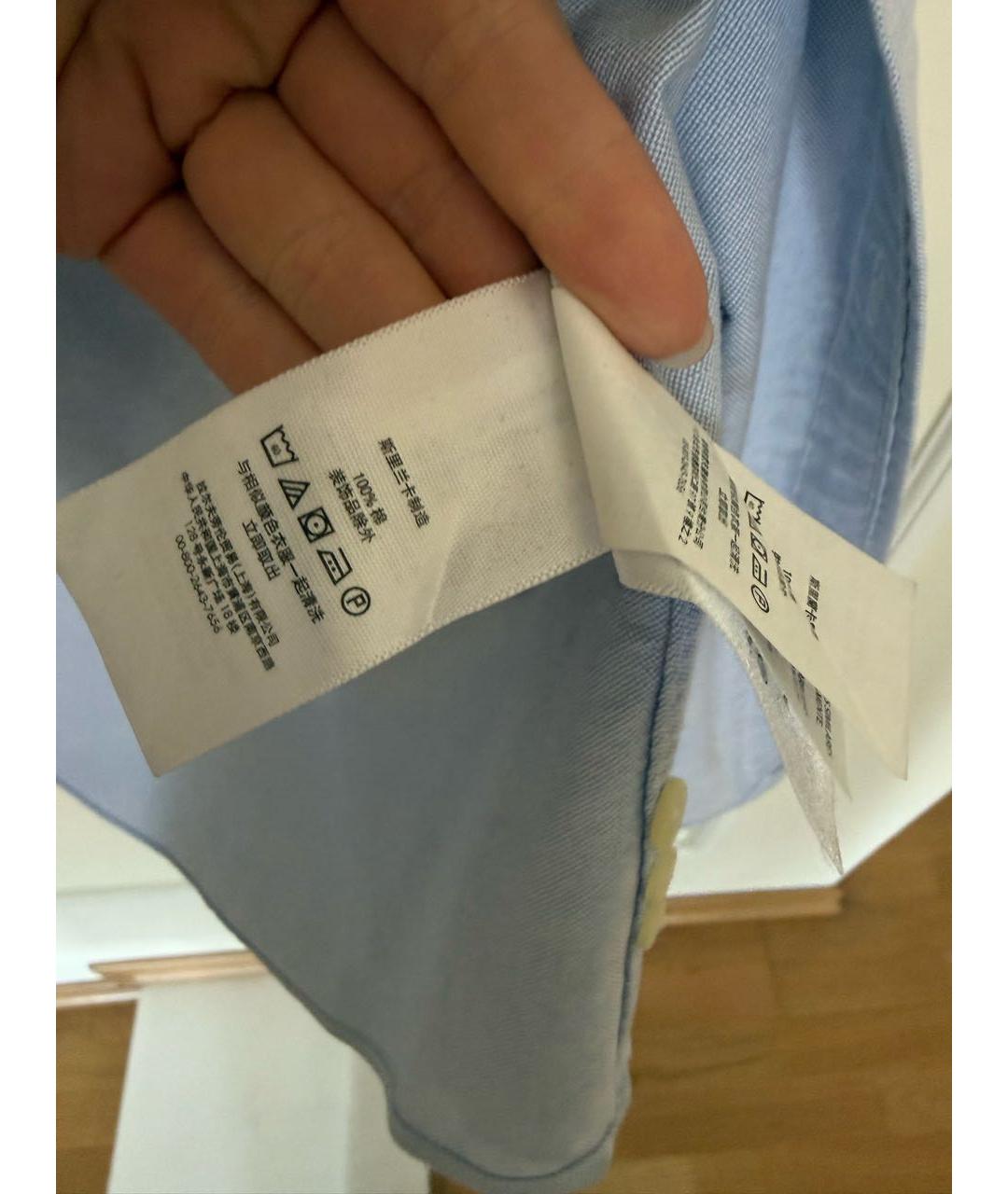 POLO RALPH LAUREN Голубая хлопковая рубашка, фото 8