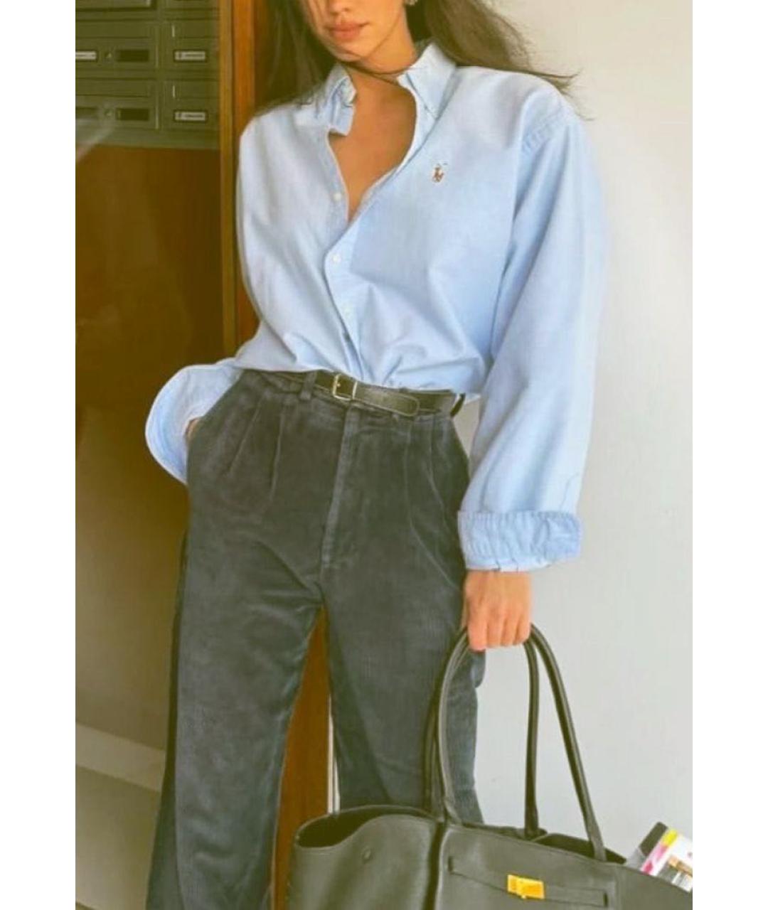 POLO RALPH LAUREN Голубая хлопковая рубашка, фото 4