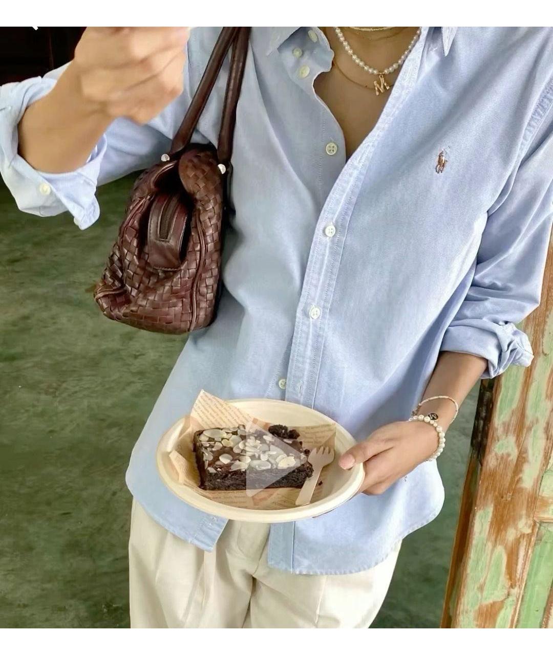 POLO RALPH LAUREN Голубая хлопковая рубашка, фото 2